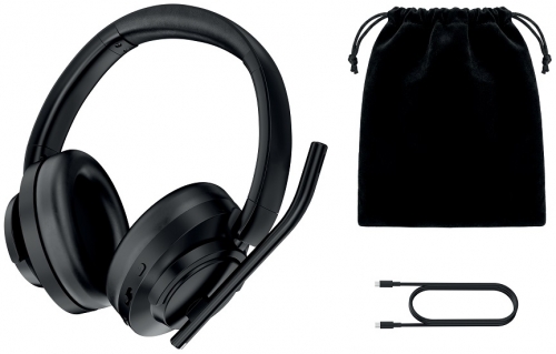 Casti Kensington EQ C3550 Over-Ear, reglabile, microfon cu anulare sunet inclus, conexiune Bluetooth, negru